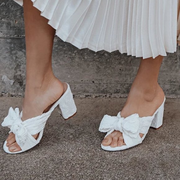 Ivory Knotted High Heel Sandals - Picture 4 of 4